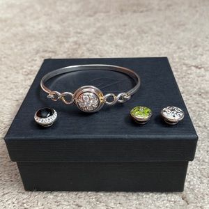 Tracy Zeller bracelet with four removable centers - sterling silver